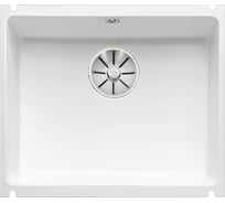 Мойка Blanco SUBLINE 500 U керамика, глянцевый белый PuraPlus с отводной арматурой InFino 523733