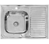 Мойка I-TECH квадратная, накладная, с сушилкой справа, 800x600x160x0,6 матовый I 09 017