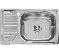 Мойка I-TECH квадратная, с сушилкой слева. 660x420x180x0,8 матовая I 09 109