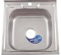 Мойка I-TECH квадратная, накладная. 500x500x180x0,8 матовая I 09 003