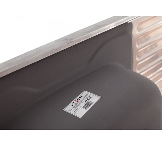 Мойка I-TECH квадратная, накладная с сушилкой справа, 800x600x160x0,6 полированная I 09 018