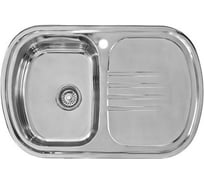 Мойка I-TECH квадратная, с сушилкой справа, 770x490x180x0,8 полированная I 09 119