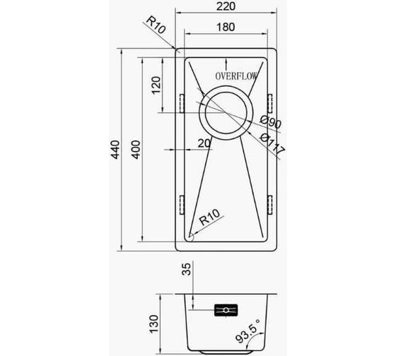 Кухонная мойка Reflexion home Como брашированное золото RX2022GD