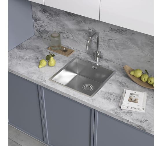 Кухонная мойка Reflexion home Como полированная сталь RX2044SS