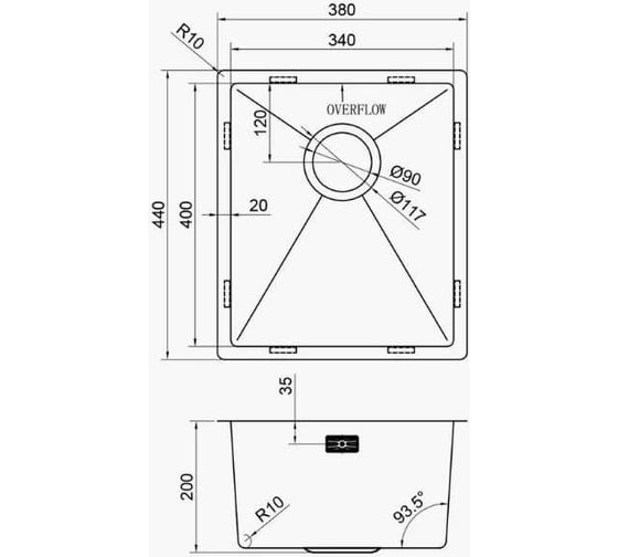 Кухонная мойка Reflexion home Como брашированное золото RX2038GD