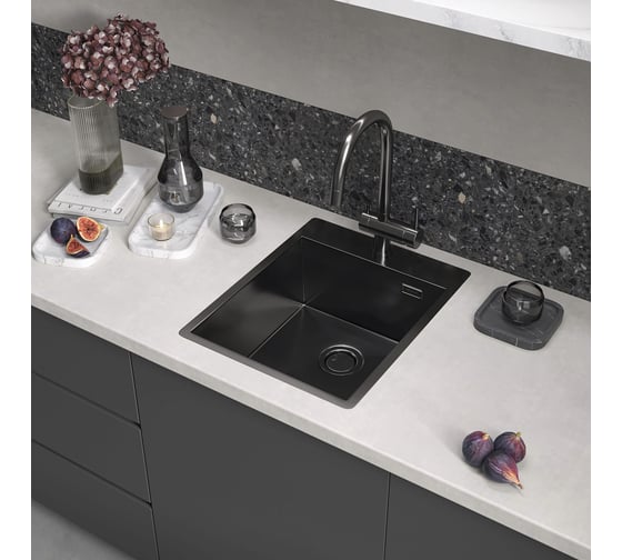 Кухонная мойка Reflexion home Iseo оружейная сталь RX2240BL