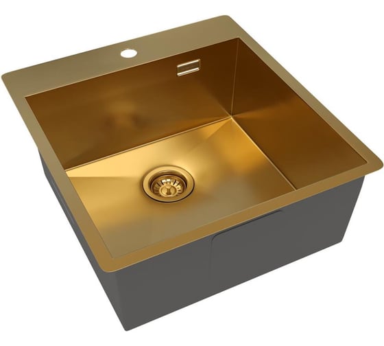 Кухонная мойка Reflexion home Iseo брашированное золото RX2246GD