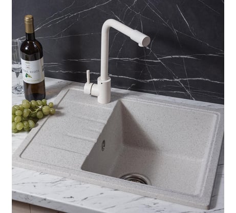 Кухонная мойка Reflexion home Plato c крылом, 570x460 мм, олово RX1457TN
