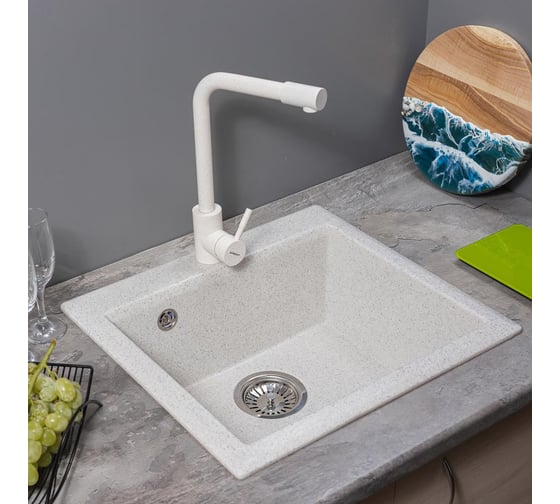 Кухонная мойка Reflexion home Mini прямоугольная, 500x460 мм, олово RX1150TN 1