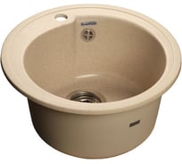 Композитная мойка GRANFEST Rondo GF-R450 D443 бежевый 328, круглая 429018