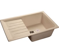 Композитная мойка GRANFEST Practic GF-P760L 760х500 мм, белый, с крылом 331 429434