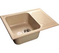 Композитная мойка GRANFEST Standart GF-S645L 645х500 мм, песочный 302, с крылом 417584