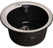 Композитная мойка GRANFESTRondo GF-R450 D443 черный 308, круглая 429019