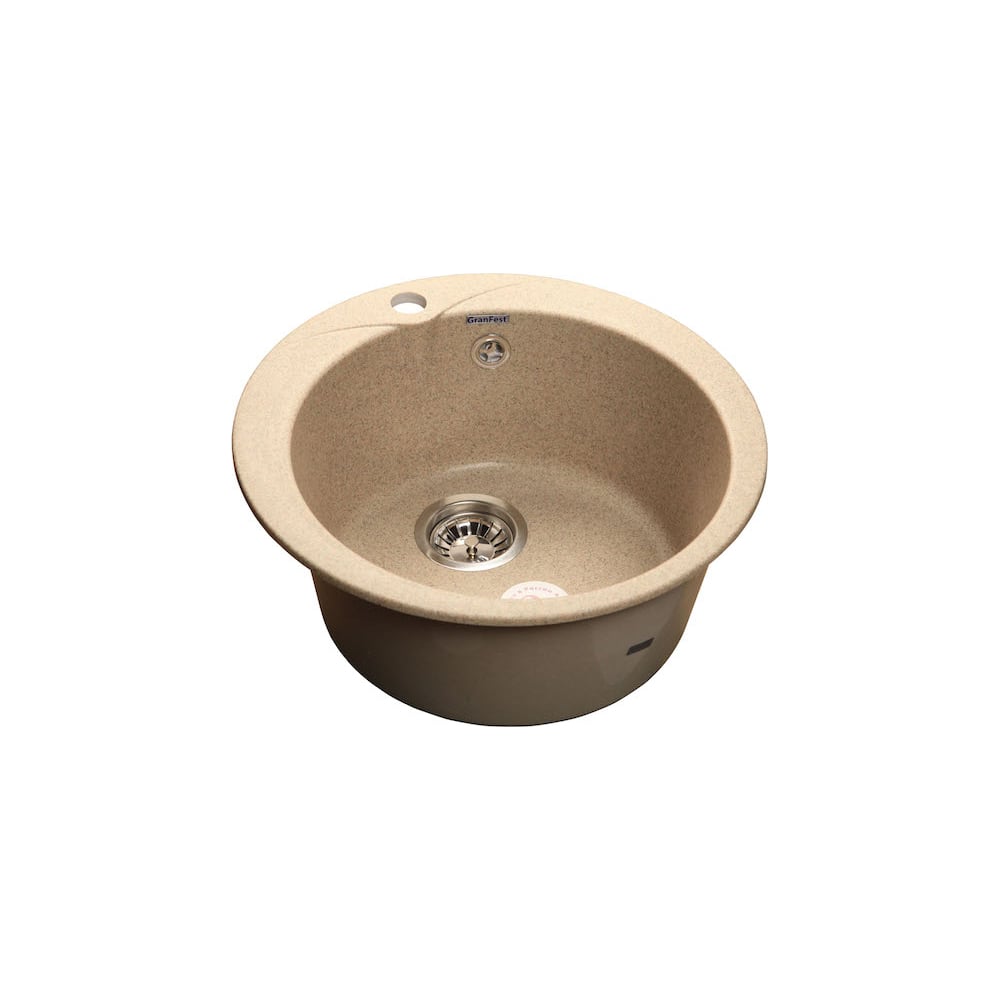 Композитная мойка GRANFEST Rondo GF-R480 D475 песочный 302, круглая ...