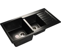 Композитная мойка GRANFEST Practic GF-P980KL 980х510 мм, черный 308, 2-секц. 429645