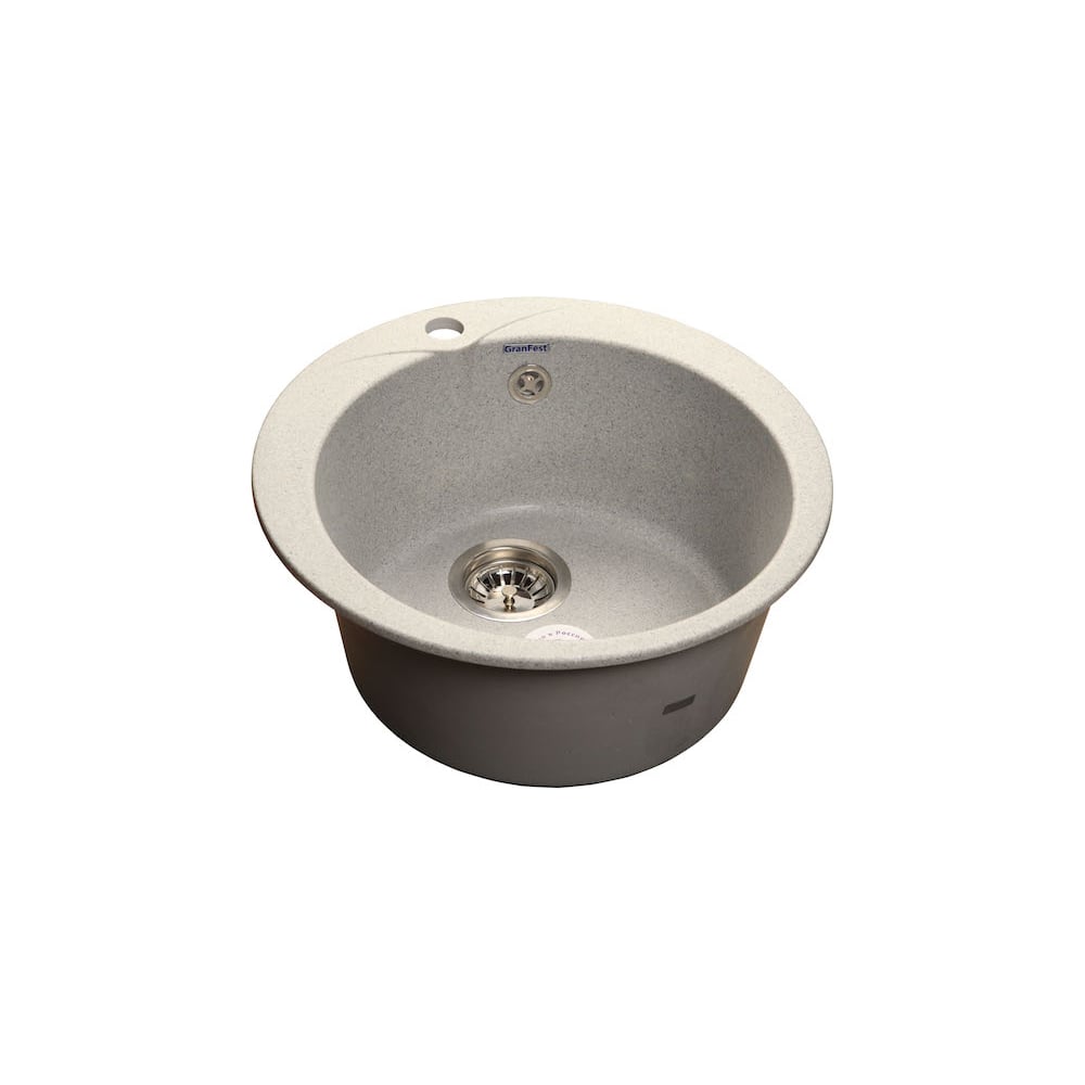 Композитная мойка GRANFEST Rondo GF-R480 D475 серый 310, круглая 432576 ...