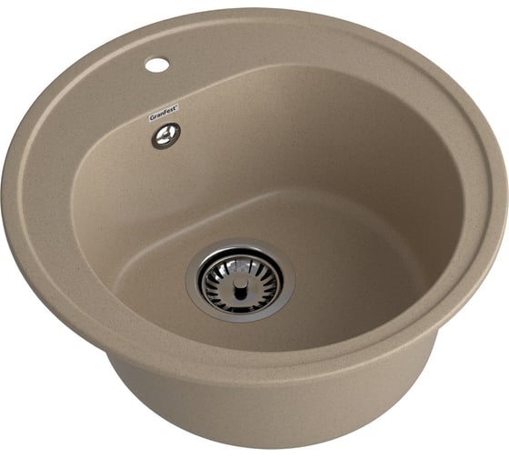 Композитная мойка GRANFEST Rondo GF-R510 508х505 песочный 302, круглая 417504
