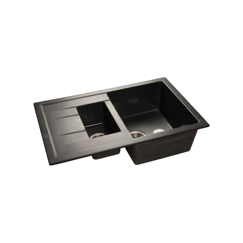 Композитная мойка GRANFEST Quadro GF-Q775KL 775х500 мм, черный 308, с ...