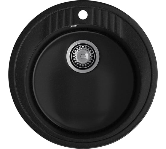 Композитная мойка GRANFEST Rondo GF-R520 D520 черный 308, круглая 429016