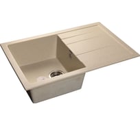 Композитная мойка GRANFEST Quadro GF-Q780L 780х500 белый 331, с крылом 430557