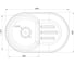 Композитная мойка GRANFEST SMART GF-SM685L 681х433 мм, белый, овальная с крылом 462035 3