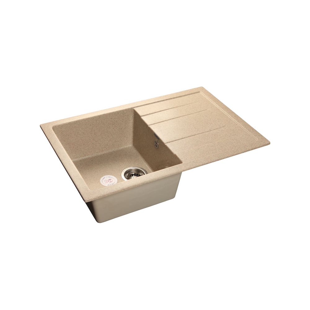 Композитная мойка GRANFEST Quadro GF-Q780L 780х500 мм, песочный 302, с ...