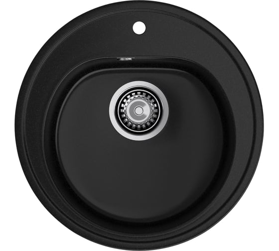 Композитная мойка GRANFEST Rondo GF-R510 508х505 черный 308, круглая 417511