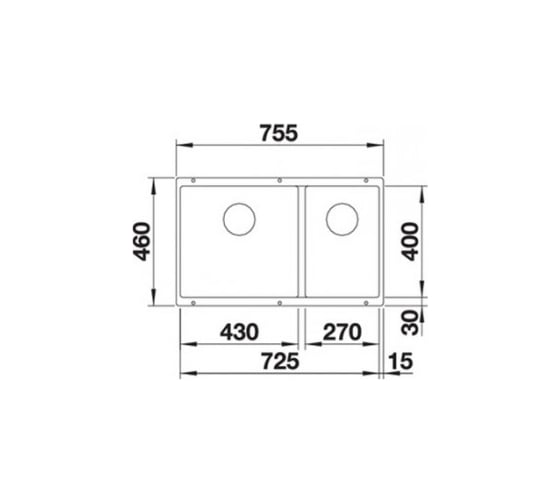 Мойка Blanco SUBLINE 430 270 U белый, с отводной арматурой InFinoR 523155