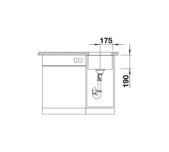 Мойка Blanco SUBLINE 320-U, SILGRANIT, белый, с отводной арматурой InFino 523410