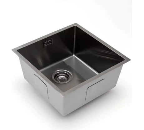 Кухонная мойка из нержавеющей стали Grandex AQUA с PVD покрытием PROLINE 44 ANTHRACITE, 44x44x20,3 3034133