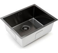 Кухонная мойка из нержавеющей стали Grandex AQUA с PVD покрытием PROLINE 55 ANTHRACITE, 55x45x20,3 3002063