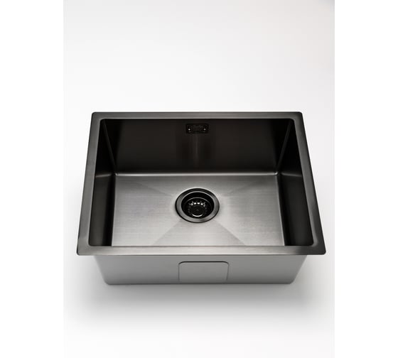 Кухонная мойка из нержавеющей стали Grandex AQUA с PVD покрытием PROLINE 55 ANTHRACITE, 55x45x20,3 3002063