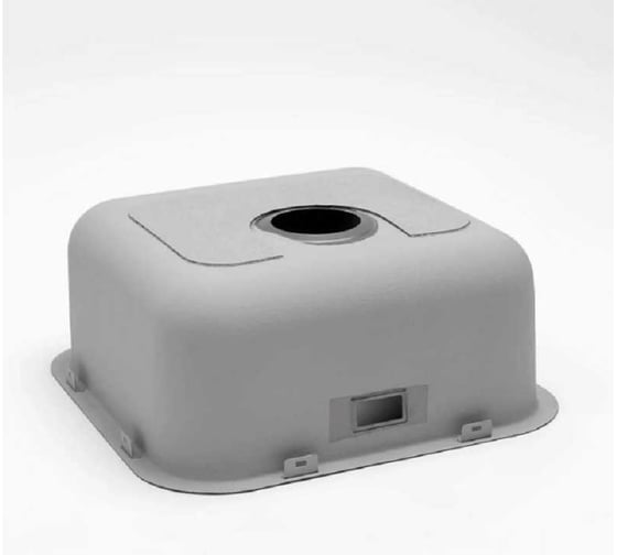Кухонная мойка из нержавеющей стали Grandex AQUA с PVD покрытием SELECT 44 ANTHRACITE, 44,5x44,5x18,5 2003333
