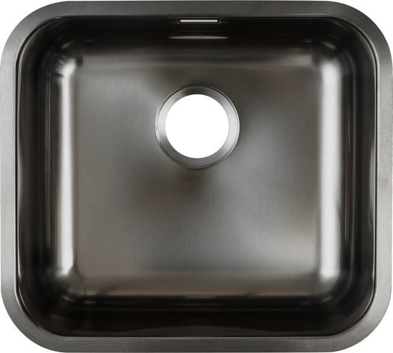 Кухонная мойка из нержавеющей стали Grandex AQUA с PVD покрытием SELECT 49 ANTHRACITE, 49,5x44,5x18,5 2003343