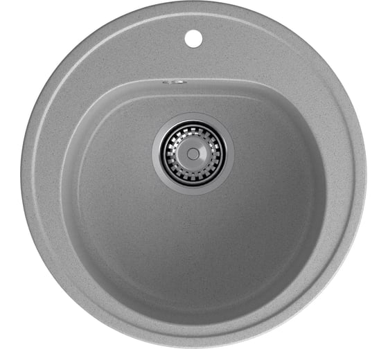 Композитная мойка GRANFEST Rondo GF-R510 508х505, круглая, серая 310 417513