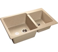 Композитная мойка GRANFEST Practic GF-P780K 780х510, 2 секции, песочная 302 429640