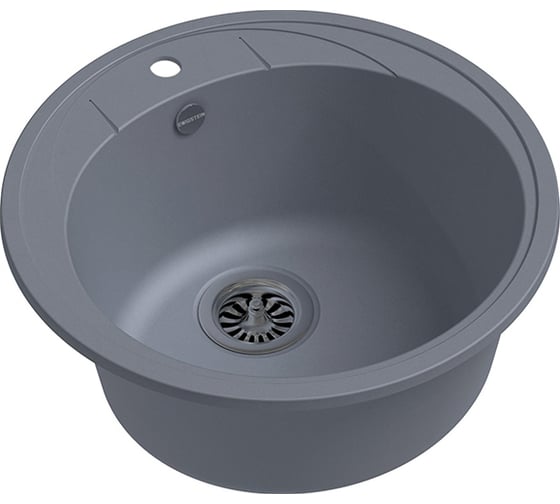 Кварцевая мойка EWIGSTEIN Elegant R45 1 чаша, D-484 мм E-R45 сер мет