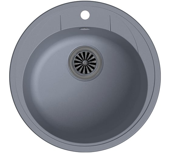 Кварцевая мойка EWIGSTEIN Elegant R45 1 чаша, D-484 мм E-R45 сер мет