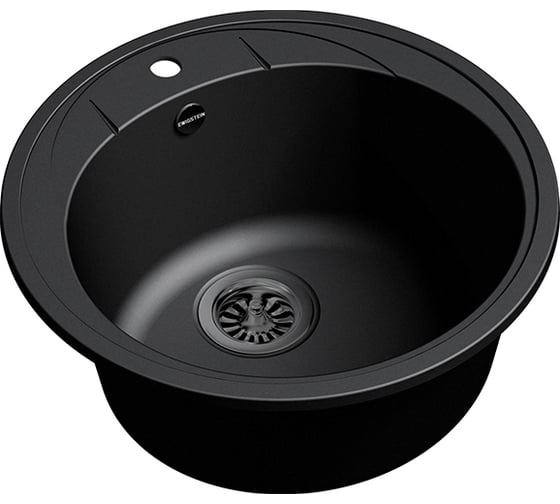 Кварцевая мойка EWIGSTEIN Elegant R45 1 чаша, D-484 мм E-R45 черный 1