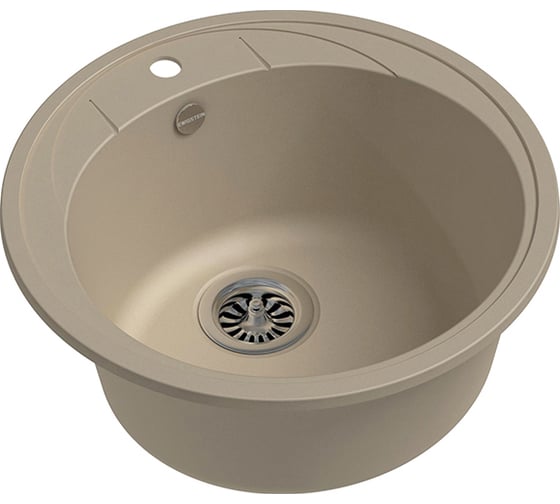 Кварцевая мойка EWIGSTEIN Elegant R45 1 чаша, D-484 мм E-R45 крем