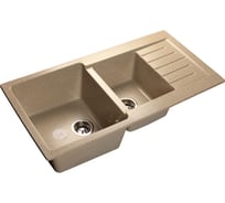 Композитная мойка GRANFEST Practic GF-P980KL 980х510 Песочный 302 2-секц. 429655
