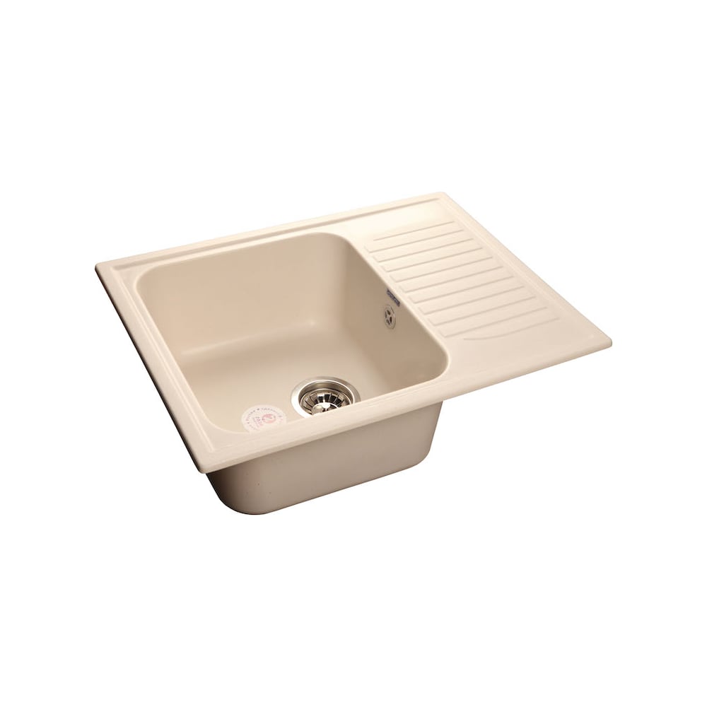Композитная мойка GRANFEST Standart GF-S645L 645х500 Белый 331 с крылом ...