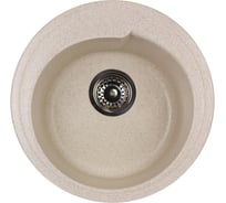 Мойка ALCORA Рондо Капри 437х437 мм, латте, с сифоном 467