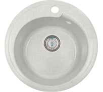 Мойка ALCORA Рондо Капри 437х437 мм, белый, с сифоном 465