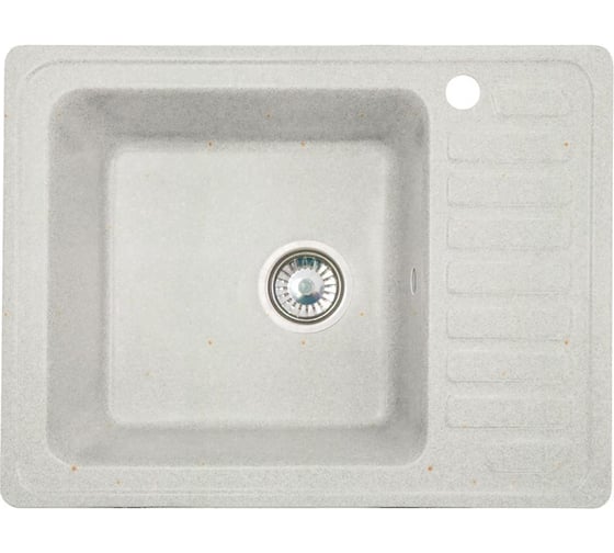 Мойка ALCORA Каро Глория 623х480 мм, белый, с сифоном 415 1