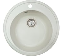 Мойка ALCORA Виктория Медея 502х502 мм, белый, с сифоном 401