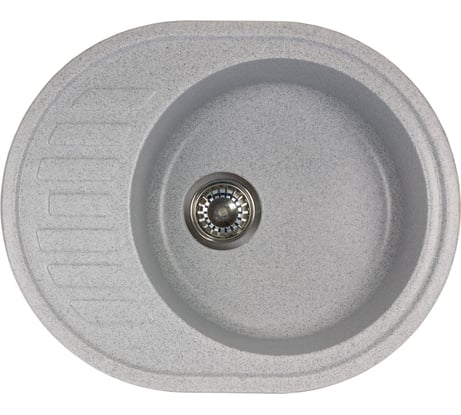 Мойка ALCORA Альпина Аврора серый, с сифоном 412