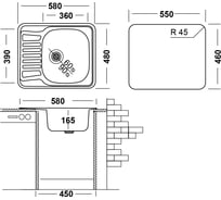Мойка UKINOX Комфорт COM580.480-GT6K 2L