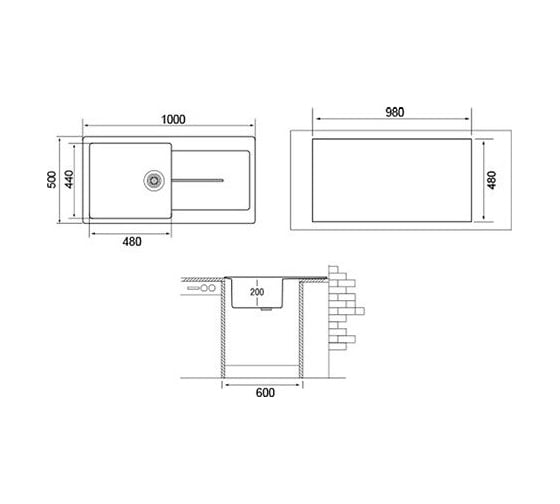 Мойка LONGRAN Enigma Croma ENG1000.500 - 49