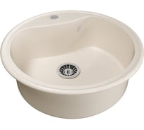 Мойка mixline ML-GM09 круглая, бежевая, 328, 490х490х185 мм 533494